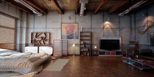 10 Ide Desain Interior Industrial yang Stylish dan Funky