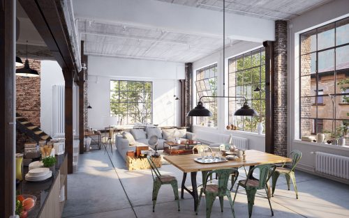 10 Ide Desain Interior Industrial yang Stylish dan Funky